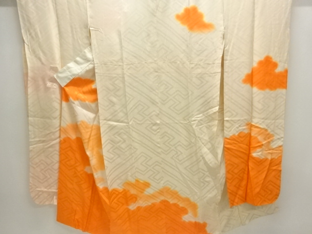 雲模様単衣振袖用長襦袢